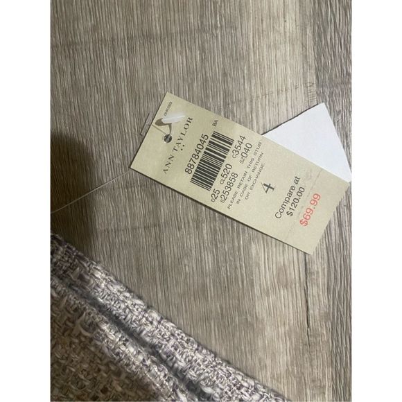 Ann Taylor NWT Purple Gray Tweed Pencil Skirt, Size 4, MSRP $120 - Picture 4 of 10